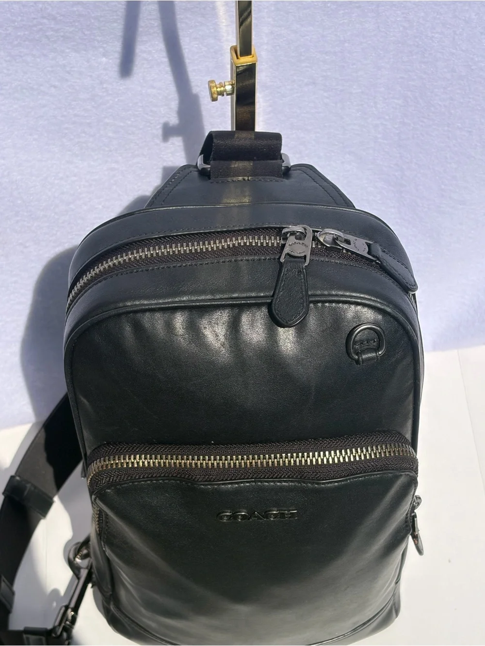 Coach Graham Pack in Smooth Black Leather (Style C2931)